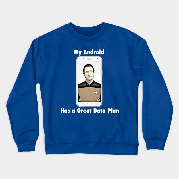 Android Data Plan Crewneck Sweatshirt by plafontaine